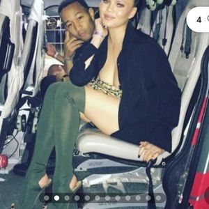 Yeezy Season 2 Calzino olive green knit thigh high boots